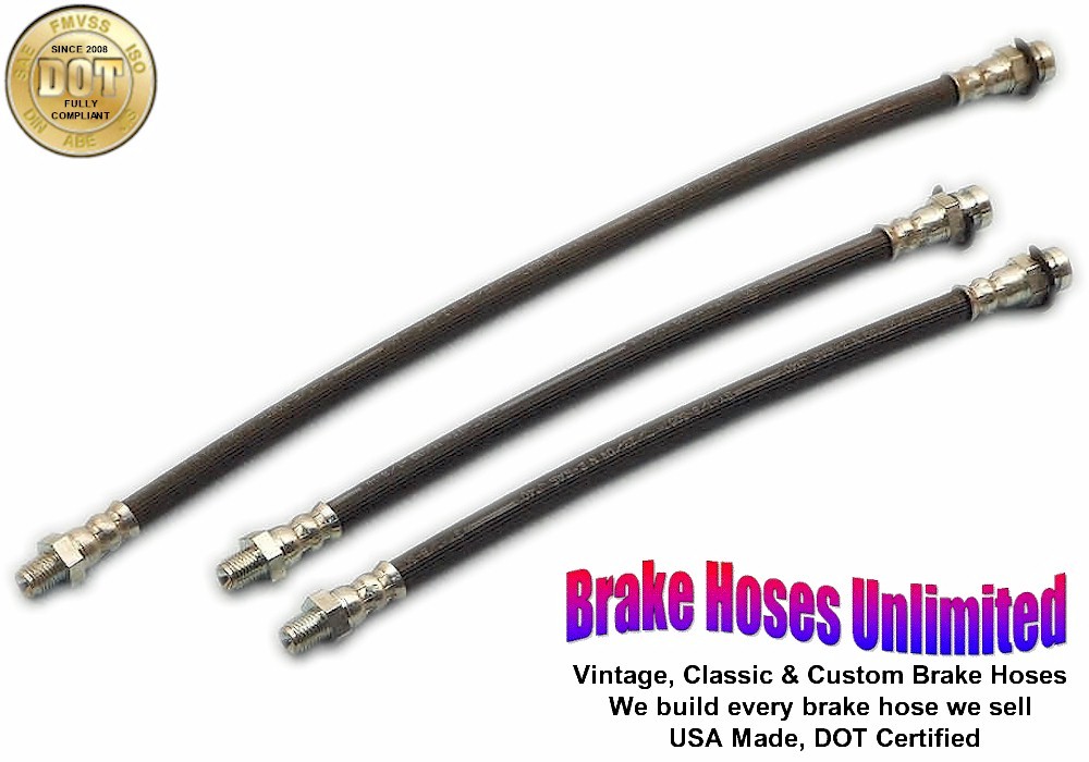 BRAKE HOSE SET KaiserFrazer 1952 1953 1954 1955, All except Henry J